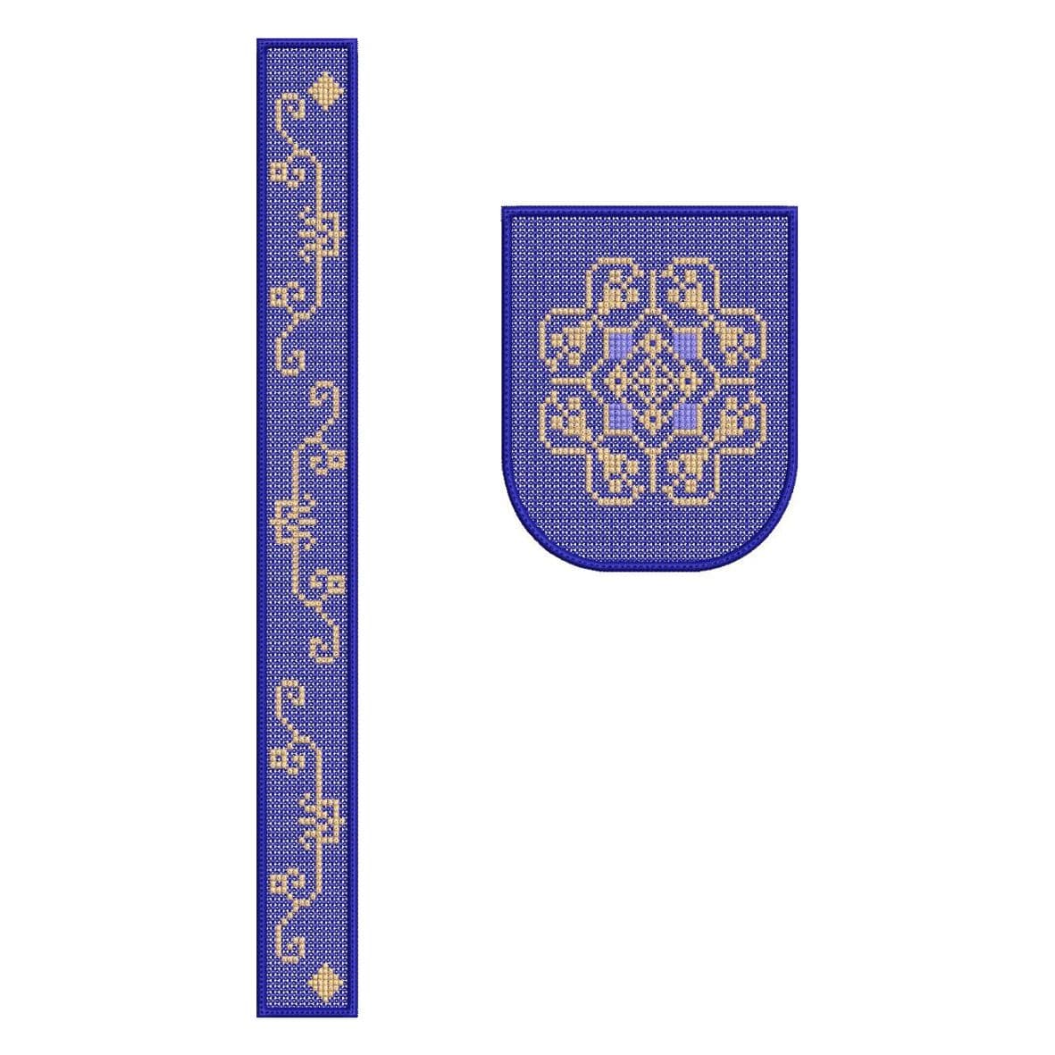 TEC78 Flap and Pocket Monogram Embroidery Design