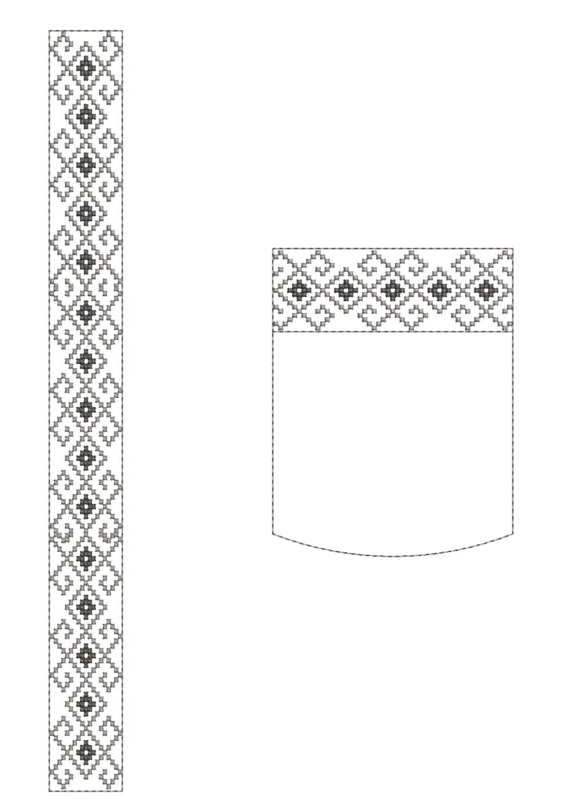 TEC5077 Flap & Pocket Embroidery Design