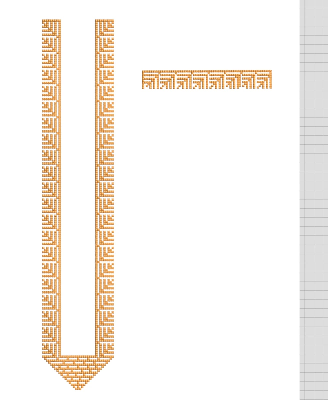 TEC4942 FRONT PANEL & Pocket Embroidery Design