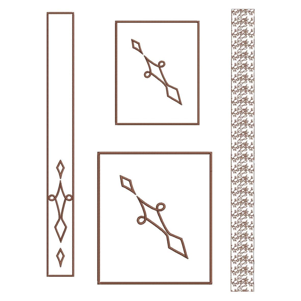 TEC122 Flap, Pocket and Sleeve Monogram Embroidery Design