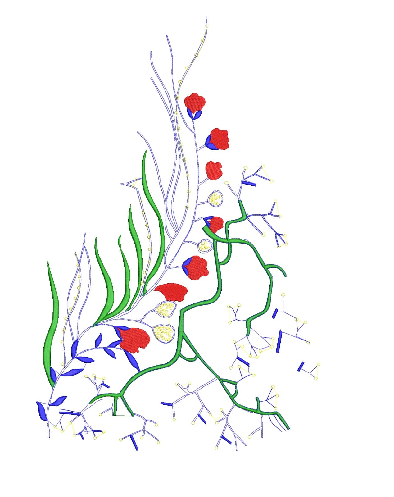 TEC5053 Floral Embroidery Desings