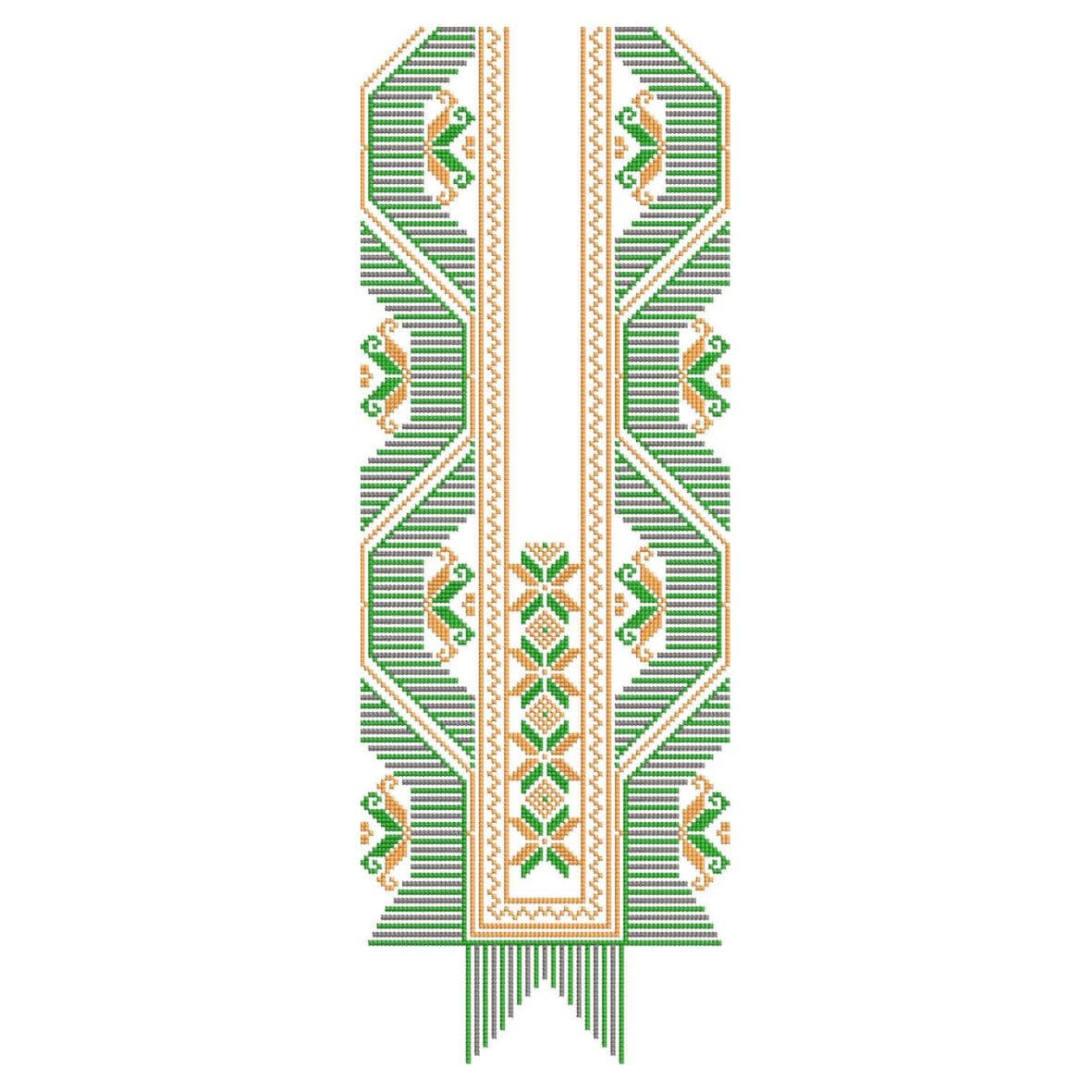 TEC126 Front Panel Monogram Embroidery Design File