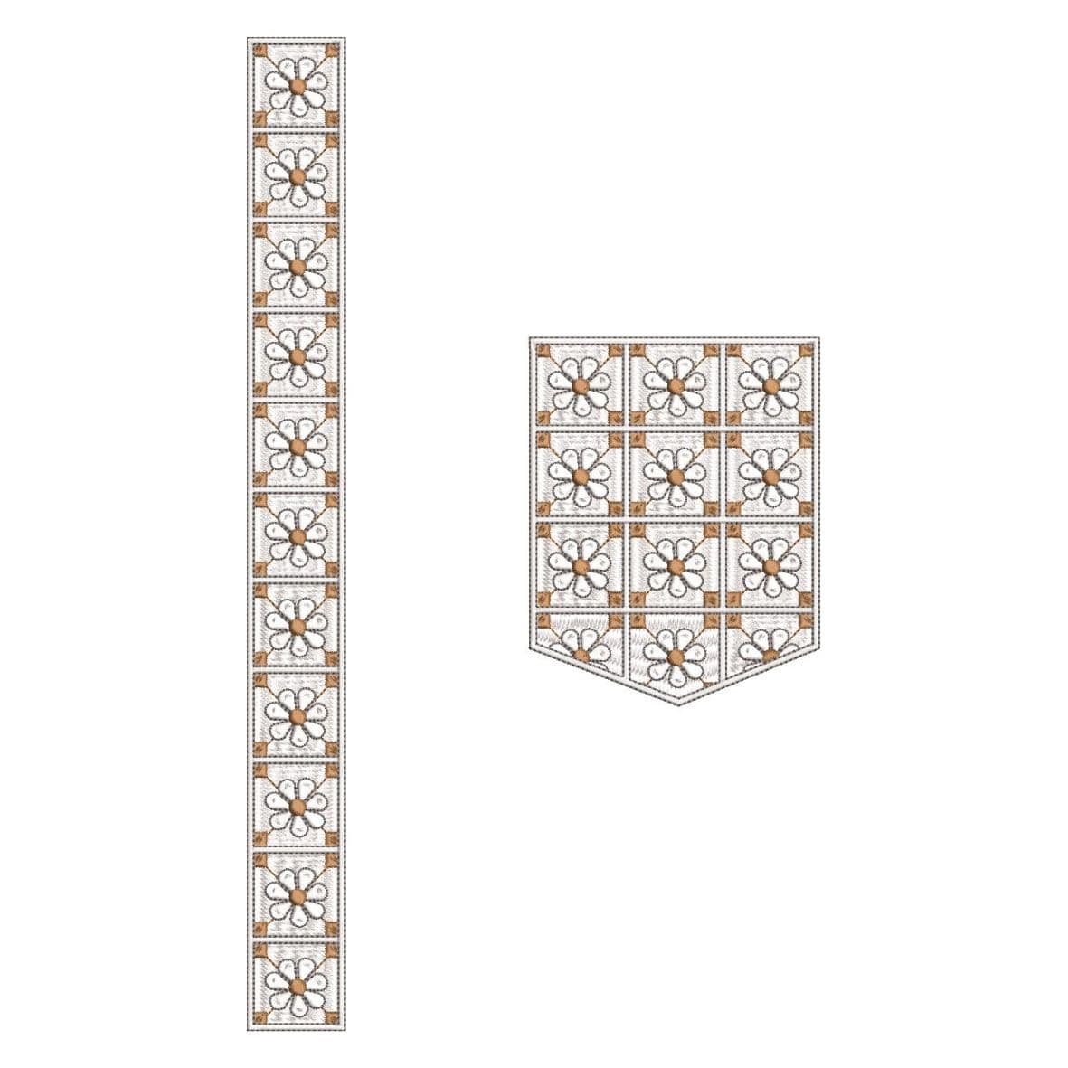 TEC105 Flap and Pocket Monogram Embroidery Design File