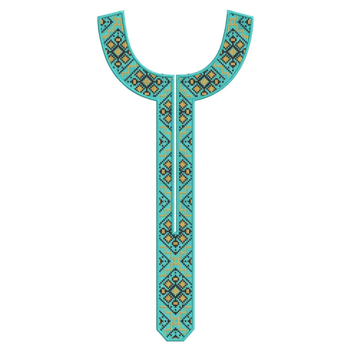 TEC117 Front Panel Monogram Embroidery Design File