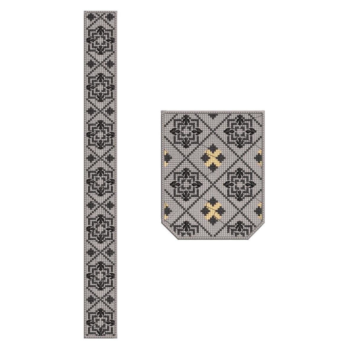 TEC110 Flap and Pocket Monogram Embroidery Design File
