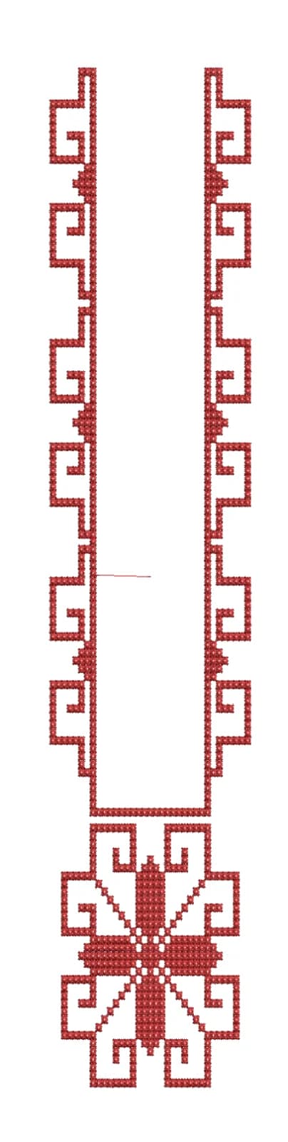 TEC4991 Front Panel Embroidery Design