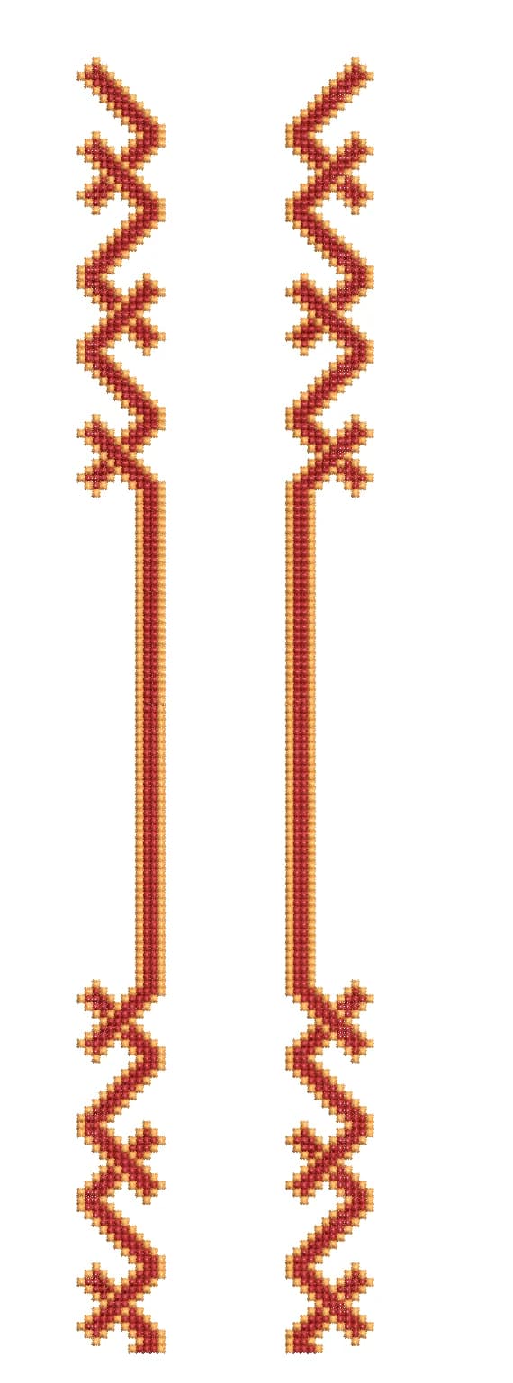 TEC4992 Front Panel Embroidery Design