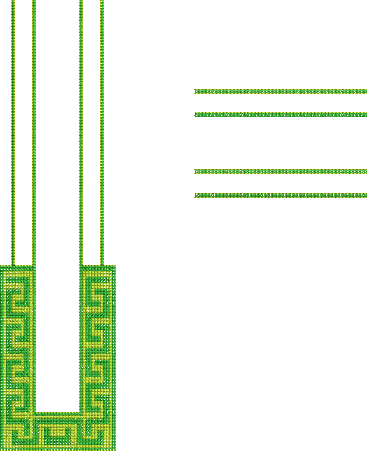 TEC4414 Front Panel and Pocket Monogram Embroidery Design File