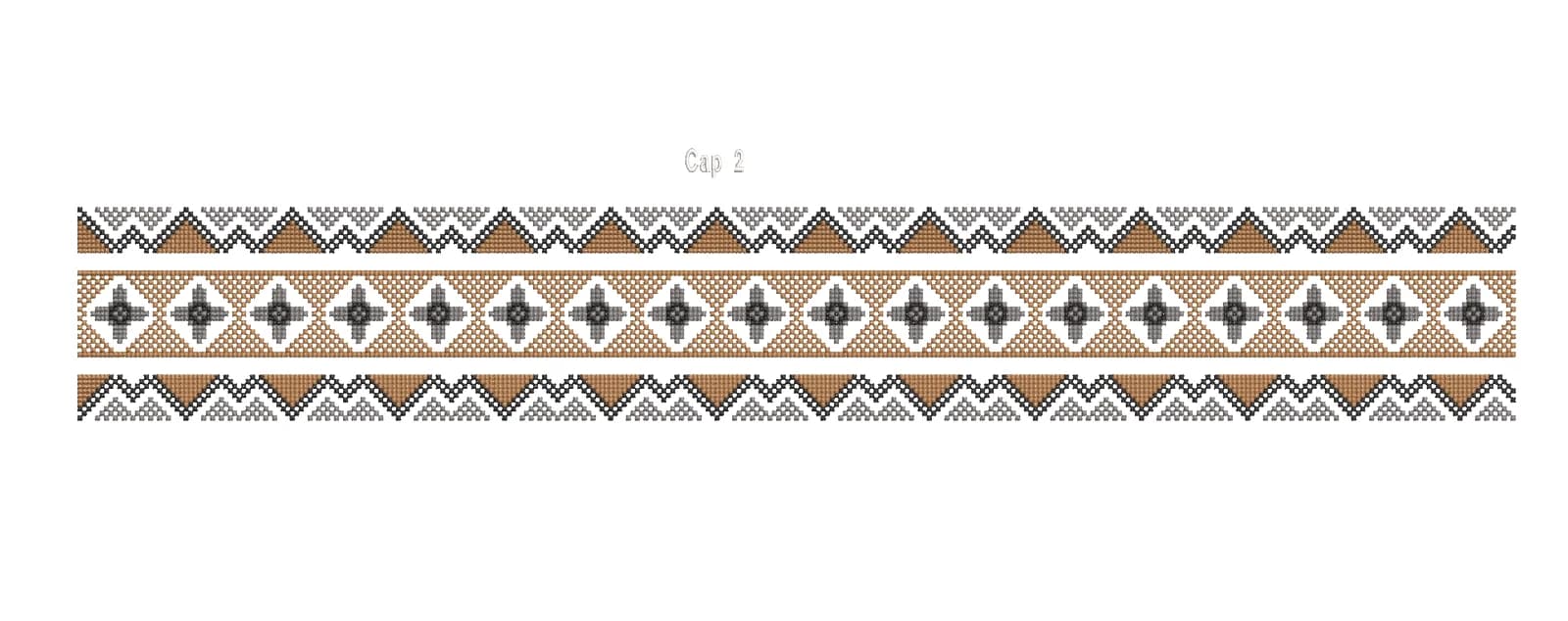 Cap 2 Purple and Gold Beaded Cap Design