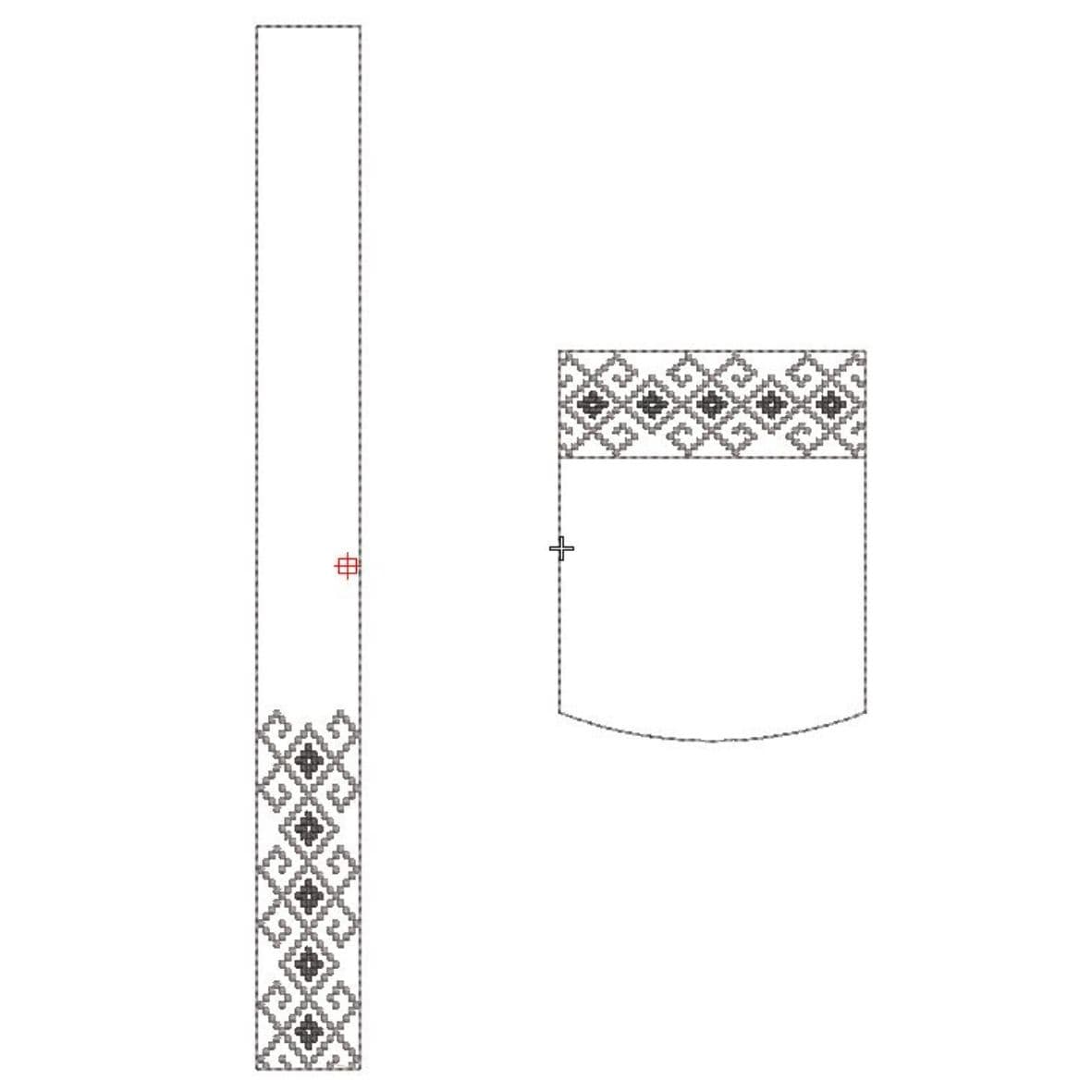 TEC10 Flap and Pocket Embroidery