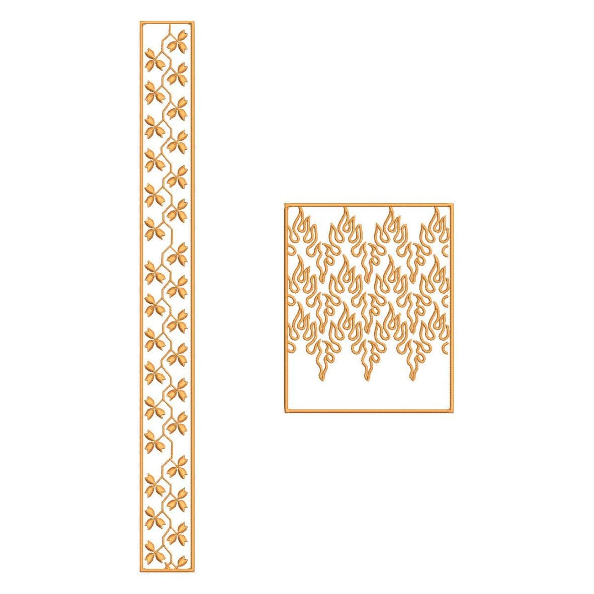 TEC93 Flap and Pocket Monogram Embroidery Design